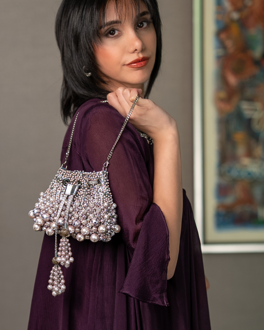 Mini Pearl Bucket Pewter – mintsa
