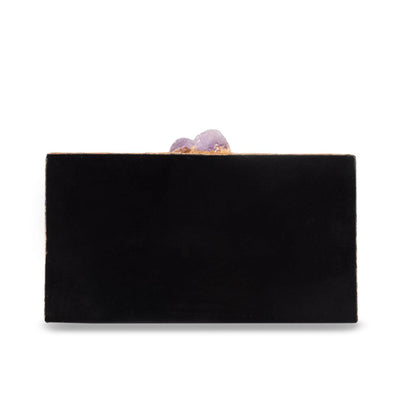 Coraile Gold Clutch - Women's evening clutch bag in black