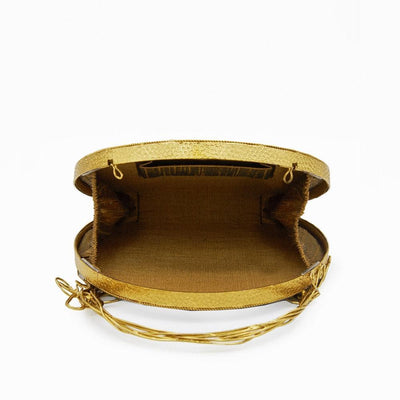 Dawn Clutch - Women's evening clutch bag in gold