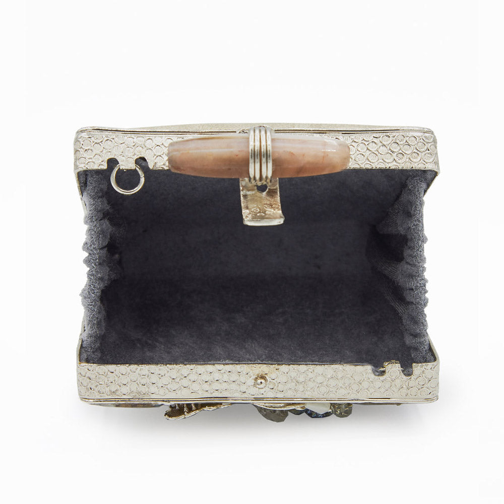 Mini Pearl Beauty Silver Clutch Women's bridal and bridesmaids