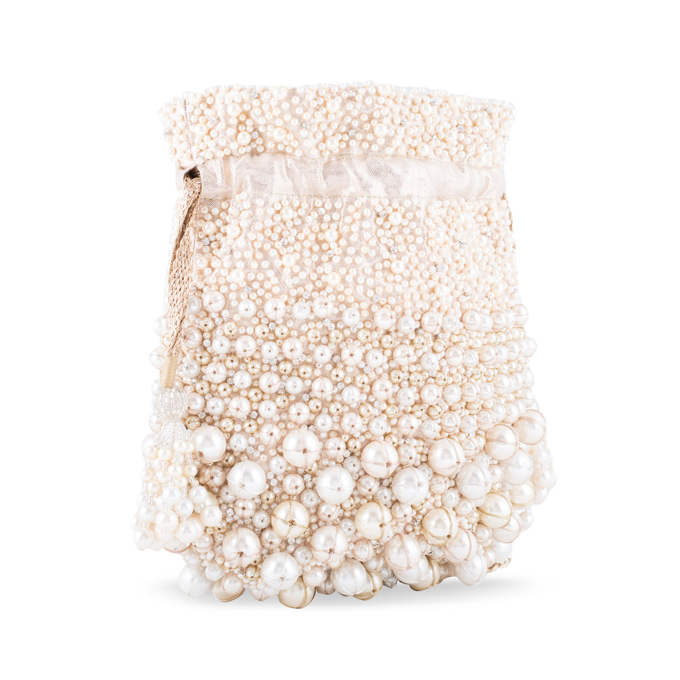 Bridal Pearl Clutch Bag Ivory — Fusion Fashion Moycullen